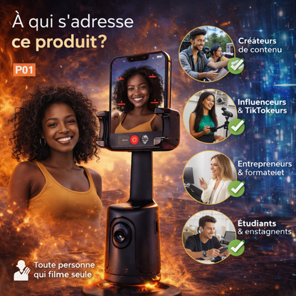 Trépied selfie intelligent avec suivi du visage
